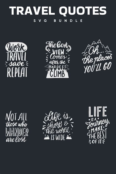 15 Inspiring Travel Quotes in SVG Format to Fuel Your Wanderlust