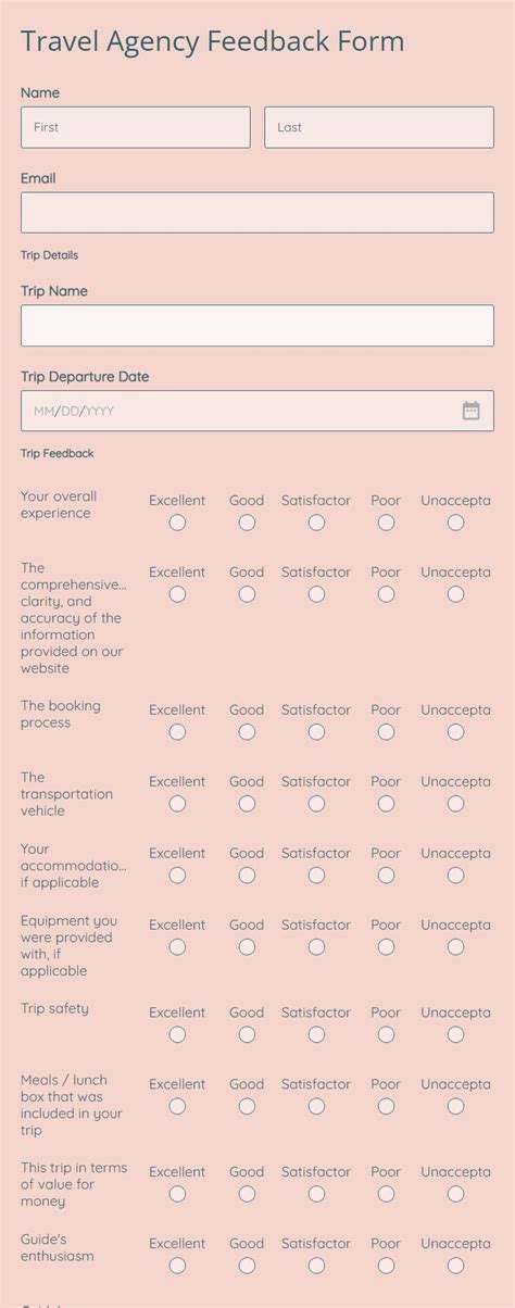 Travel Review Feedback