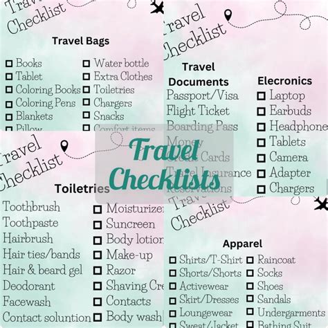 Travel Tips List