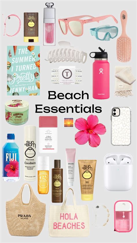 Travel essentials beach