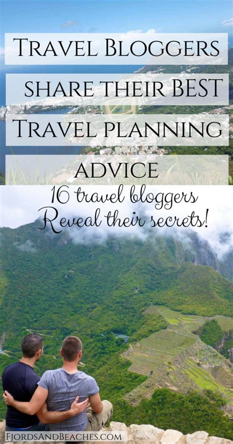 Travel planning advice