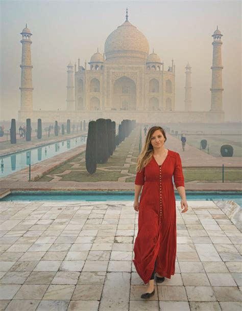 Traveler at Taj Mahal