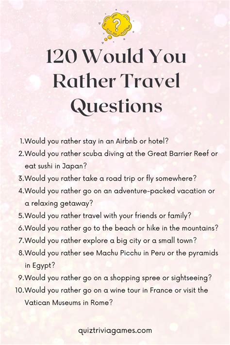 Traveler questions