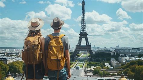 Travelers exploring landmarks