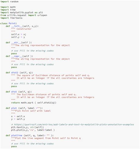 Travelling Salesman Problem Python Code : cities the problem is to find