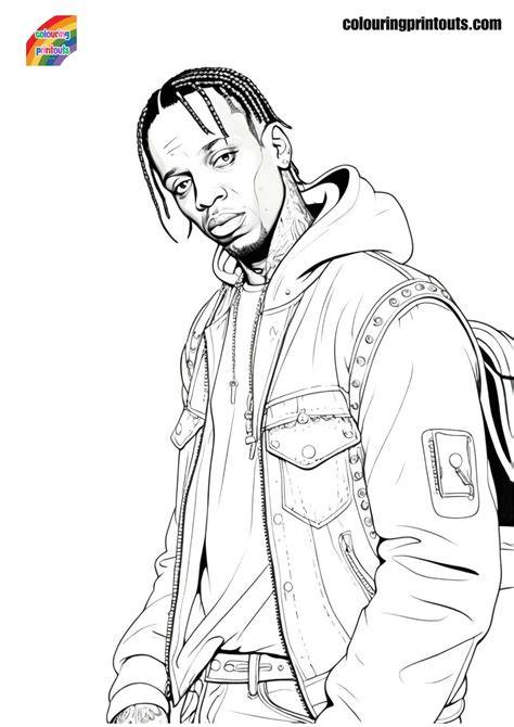 Travis Scott Coloring Page