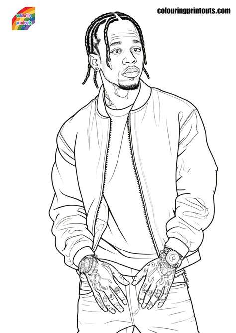 Travis Scott Coloring Pages