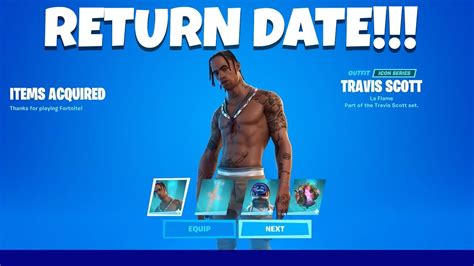 Unleash the Hype! Travis Scott Fortnite Skin Set Returns to the Battle Royale Scene - Get Ready for a Cosmic Gaming Experience!