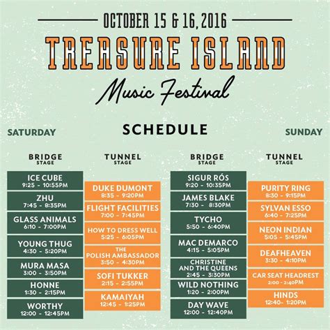 Treasure Island Events Calendar