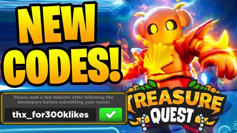 Treasure Quest Codes - Roblox - June 2023 -