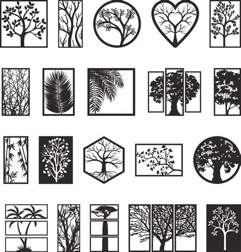 Download Tree, Room Divider, Panel Creativefabrica DXF Files