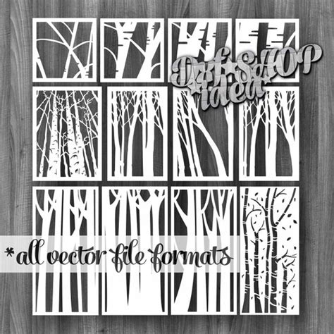 Download Tree, Room Divider, Panel Cricut SVG DXF Files