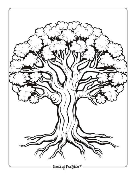 Tree Coloring Pages For Adults