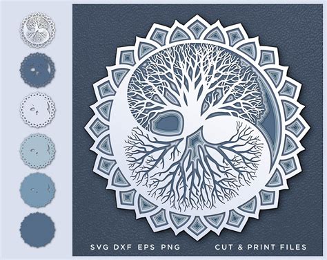 Unleash the Magic with Layered Tree of Life SVG: Evergreen Delight for Your Crafts