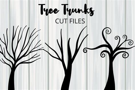 Download Tree Trunk Silhouette Cut Files Commercial Use