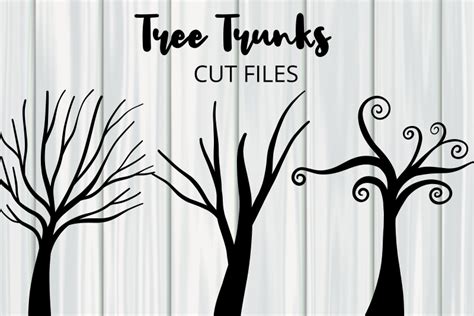Download Tree Trunk Silhouette Cut Files Crafts