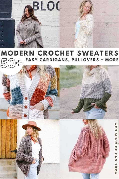 Trendy Free Crochet Sweater Patterns