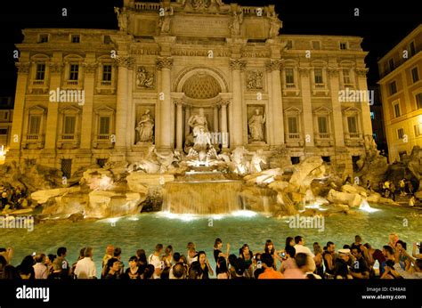 Trevi fountain night