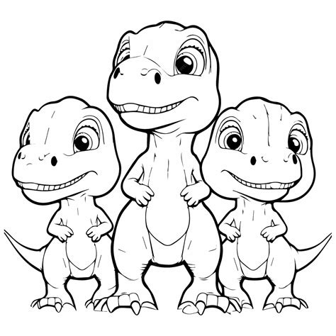 Trex Dinosaur Coloring Page