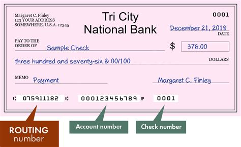 Tri City National Bank routing number