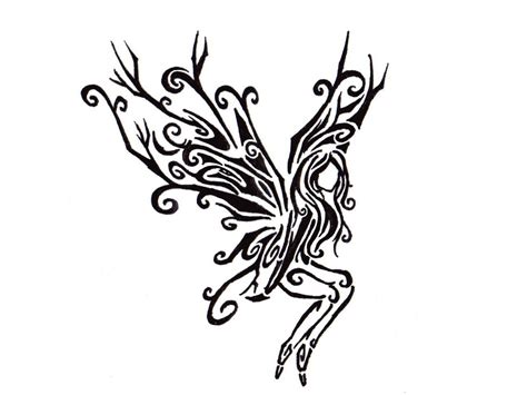 Faceless fairy tribal Fairy tattoo, Fairy tattoo designs