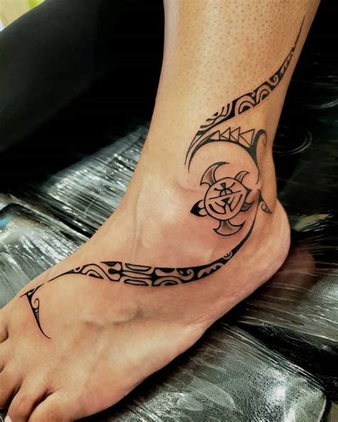 40 Tribal Foot Tattoos For Men Manly Design Ideas