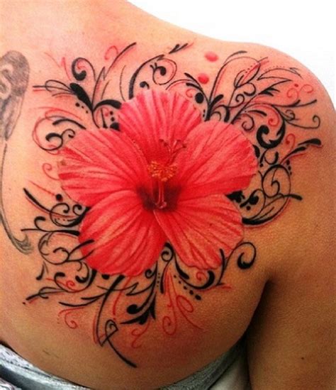 Hibiscus tribal Hawaiian tattoo my second tattoo