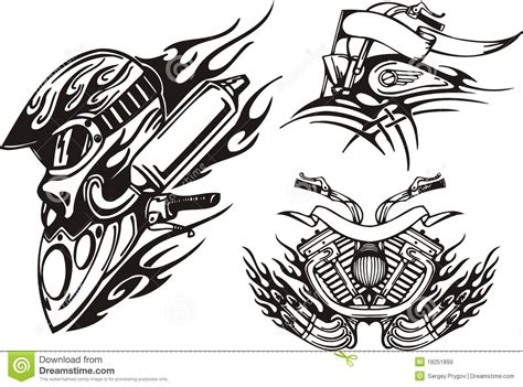 Tribal Motorcycle Tattoo