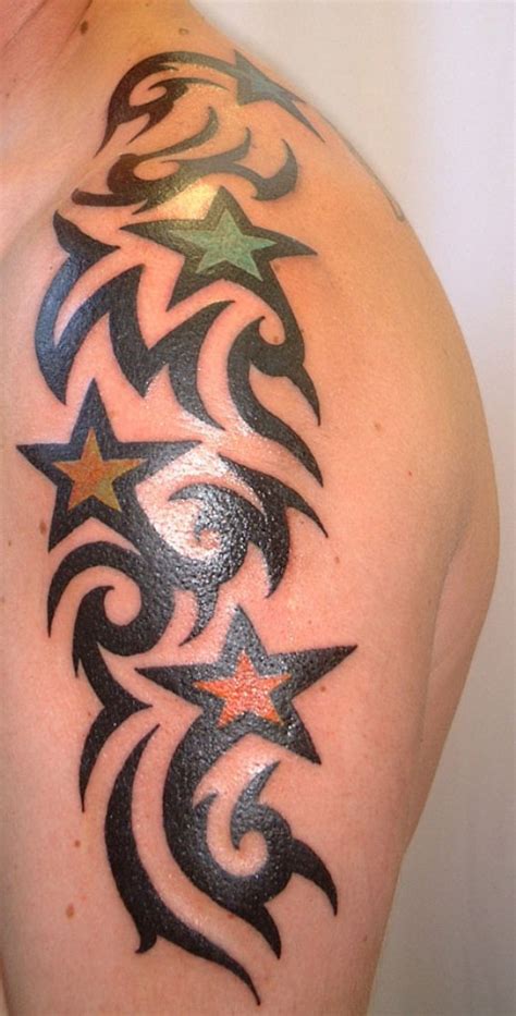 Swirly star Tribal tattoos, Tattoos, Swirly