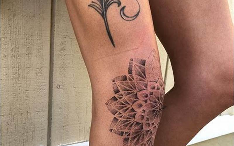 Tribal Tattoo Above Knee