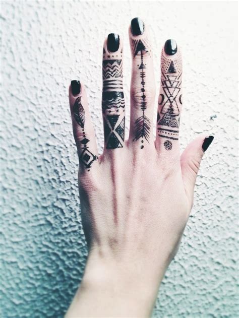 finger tattoos, tribal. I WILL do this. Fashions Pinterest