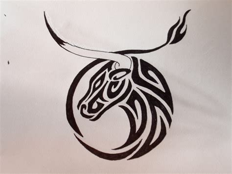 Tribal Taurus Bull Head Tattoo Stencil » Tattoo Ideas