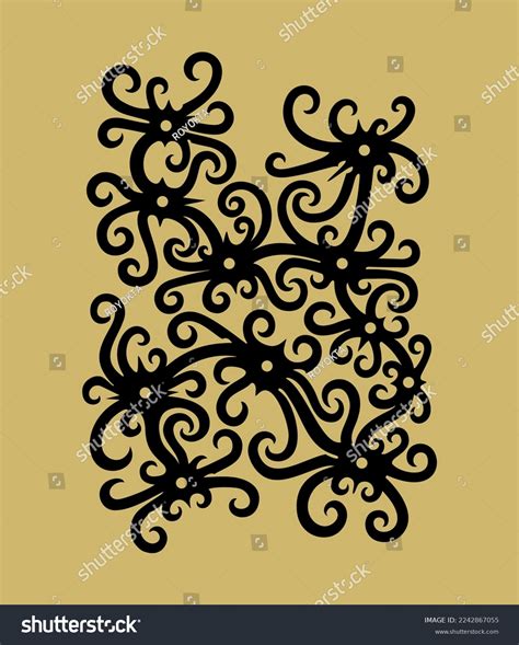 Tribal Batik Bunga Vector
