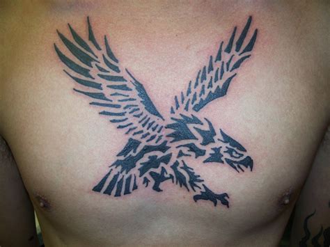 Tribal eagle tattoo Back tattoos for guys, Tribal eagle