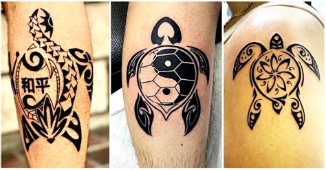 Tribal Tattoo With Turtle