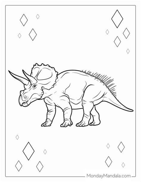 Triceratops Color Page