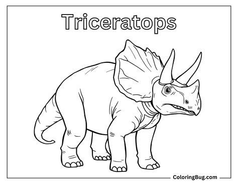 Triceratops Coloring Page