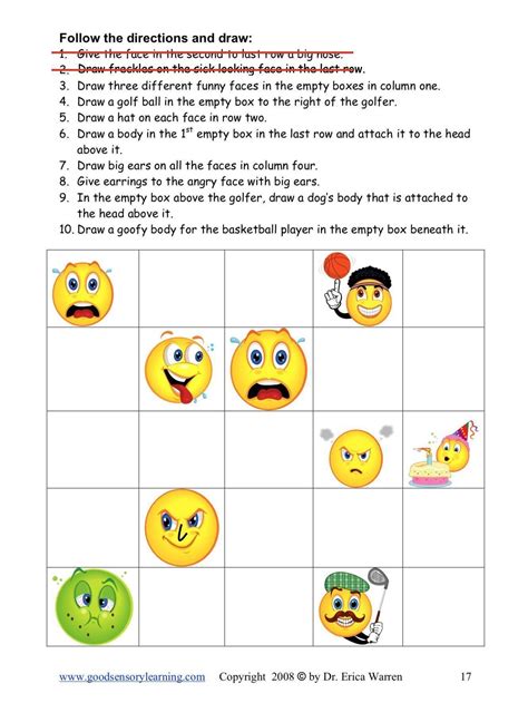 Trick Following Directions Worksheet