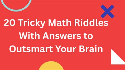 Tricky Math Riddles With Pictures And Answers