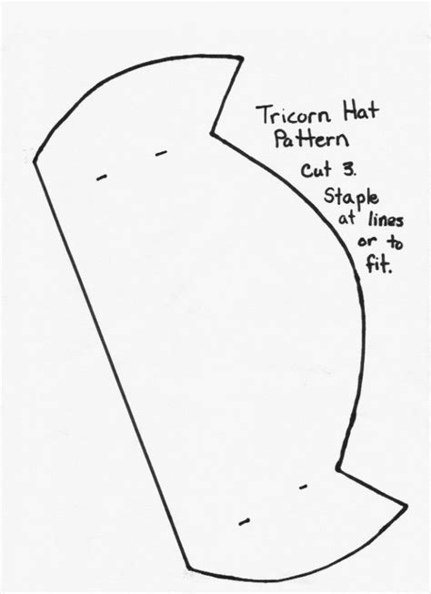 Tricorn Hat Template