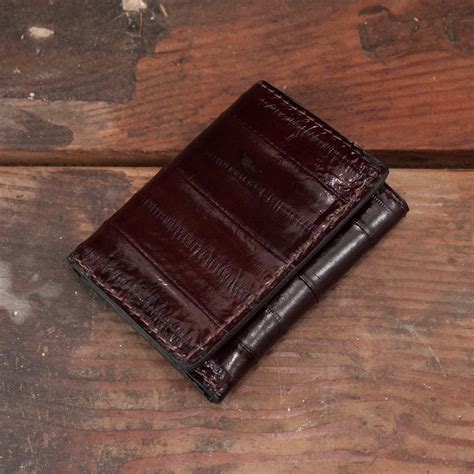 Stylish and Functional Trifold Eel Skin Wallet for Women