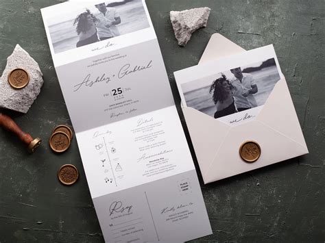 Download Trifold Wedding Invitation Files