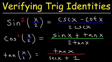 Trig Functions Half-Angle