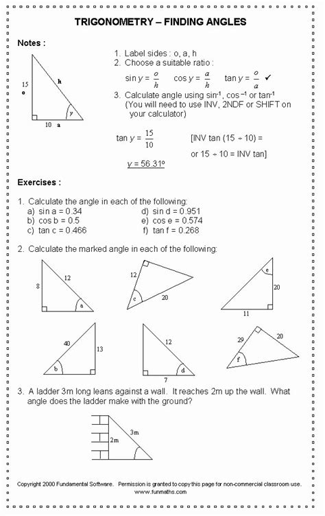 Trigonometry Review Exercises With Solutions
