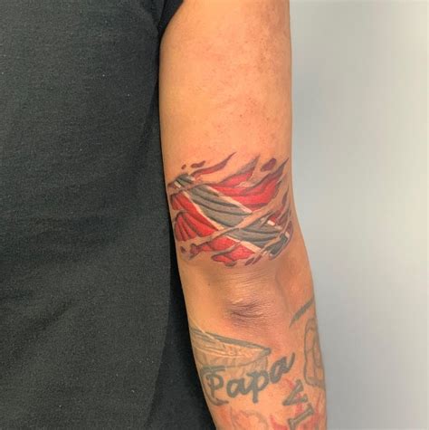 Trinidad & Tobago Flag Tattoo by Spider tattoos 