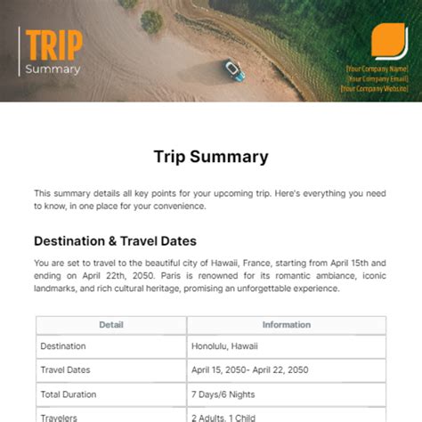 Trip Summary