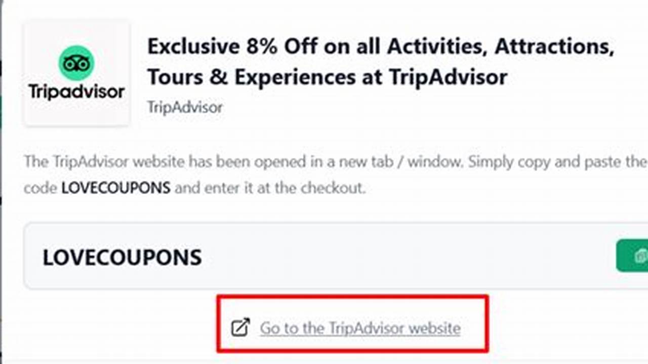 Tripadvisor Promo Code June 2024