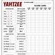 Triple Yahtzee Printable Score Sheet