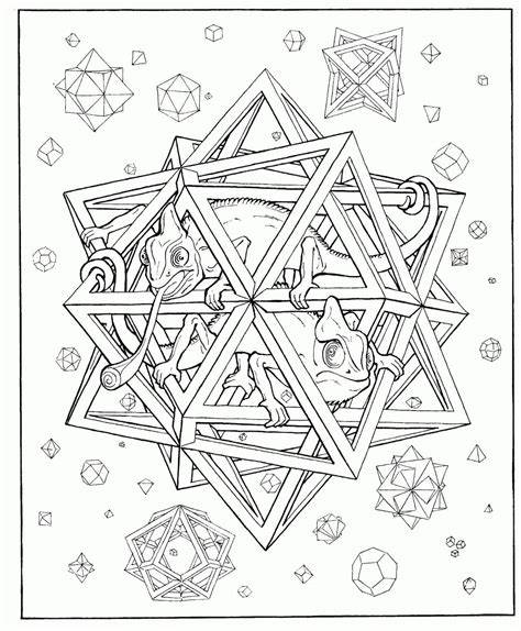 Trippy 3d Coloring Pages