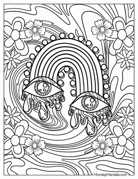 Trippy Coloring Pages Printable